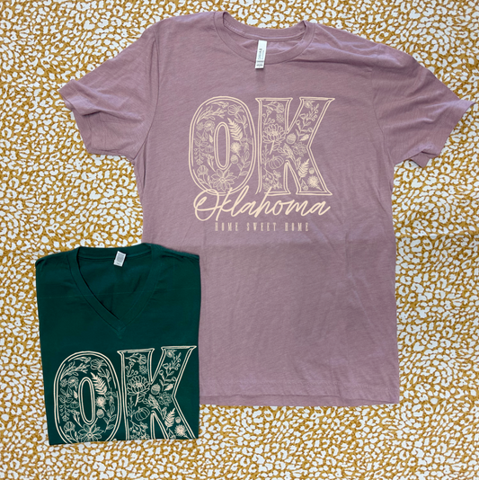 SWEET TEE TUESDAY: OK Fall Chalk Art - Home Sweet Home (BELLA CANVAS CREW NECK or VNECK)