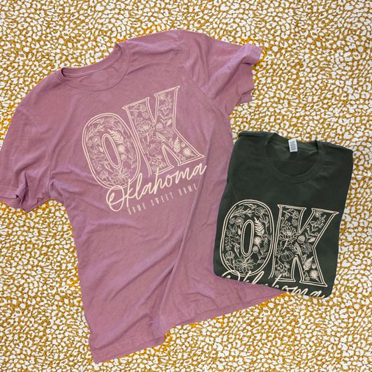 SWEET TEE TUESDAY: OK Fall Chalk Art - Home Sweet Home (BASIC CREW NECK)