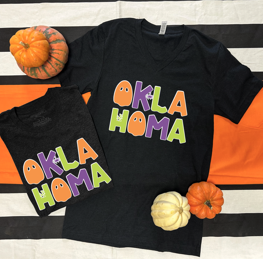 SWEET TEE TUESDAY: OKLAHOMA Whimsical Halloween (BELLA CANVAS VNECK or CREW NECK)