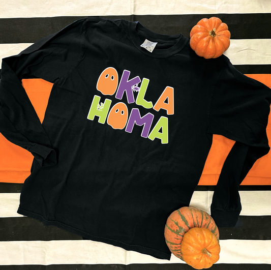 SWEET TEE TUESDAY: OKLAHOMA Whimsical Halloween (COMFORT COLORS LONGSLEEVE)