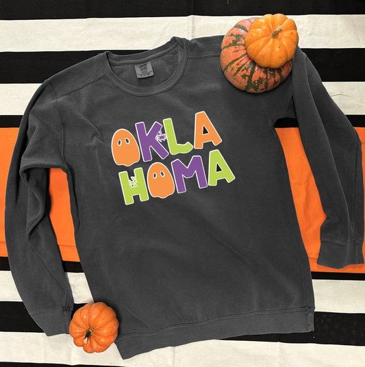 SWEET TEE TUESDAY: OKLAHOMA Whimsical Halloween (COMFORT COLORS SWEATSHIRT)