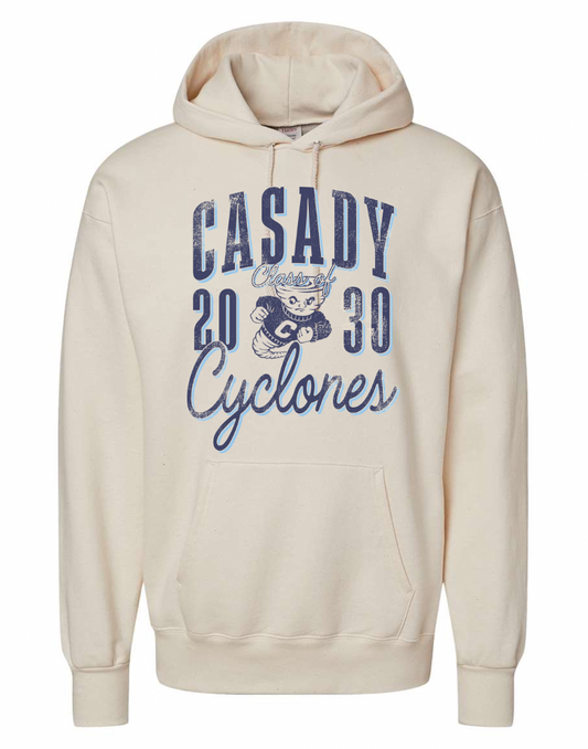 CASADY: Class of 2030, Vintage Casady Cyclones - Natural (ULTIMATE HOODIE)
