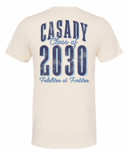 CASADY: Class of 2030, Front & Back Text (BELLA CANVAS CREW NECK)