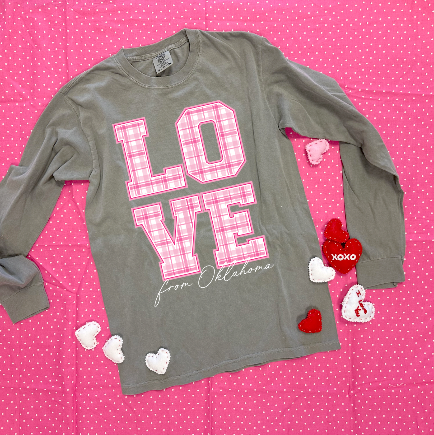 VALENTINE 2026: LOVE Oklahoma (COMFORT COLORS LONGSLEEVE)