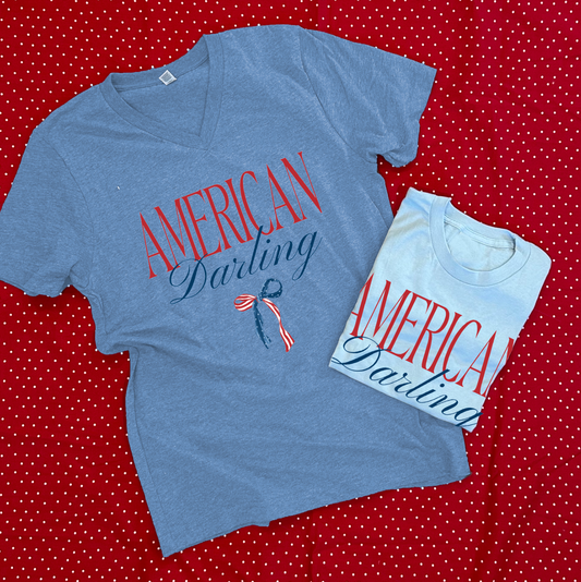 AMERICAN SPIRIT 2026: American Darling (BELLA CANVAS VNECK or CREW NECK)