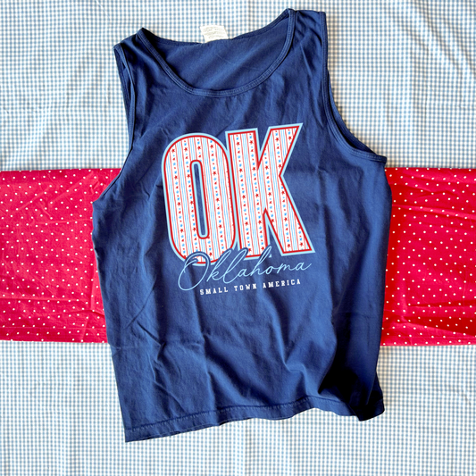 AMERICAN SPIRIT 2026: OK Small Town America (COMFORT COLORS TANK TOP)