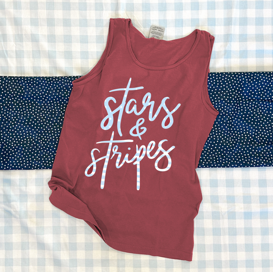 AMERICAN SPIRIT 2026: Stars & Stripes (COMFORT COLORS TANK TOP)