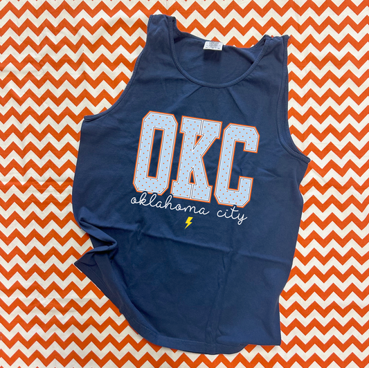 OKC SPIRIT 2026: OKC Polkadots (COMFORT COLORS - TANK TOP)