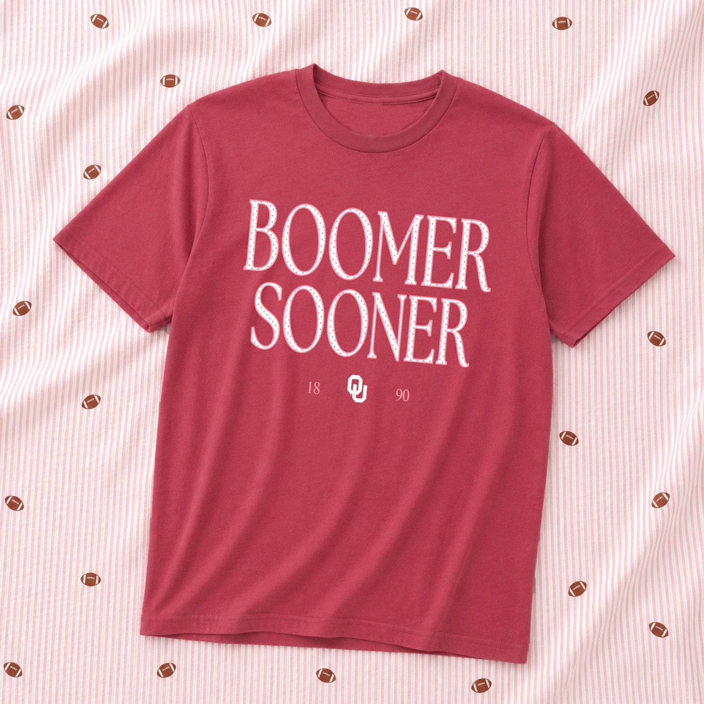 UNIV. of OKLAHOMA 2026: Boomer Sooner Classic Polkadot (COMFORT COLORS SHORTSLEEVE)