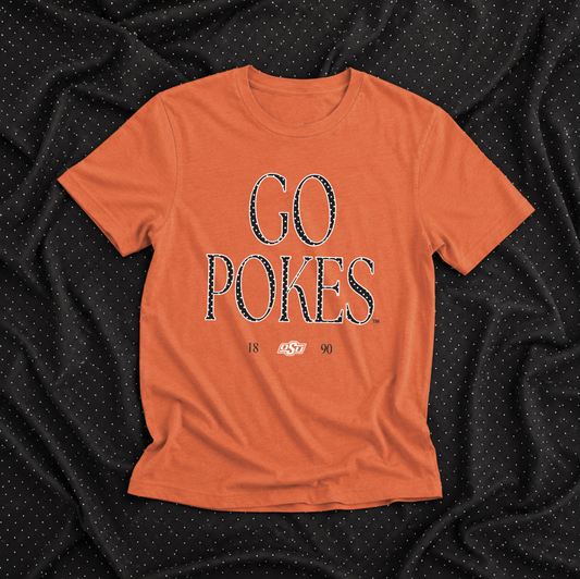 OK STATE 2026: Go Pokes Classic Polkadot (BELLA CANVAS CREW NECK)