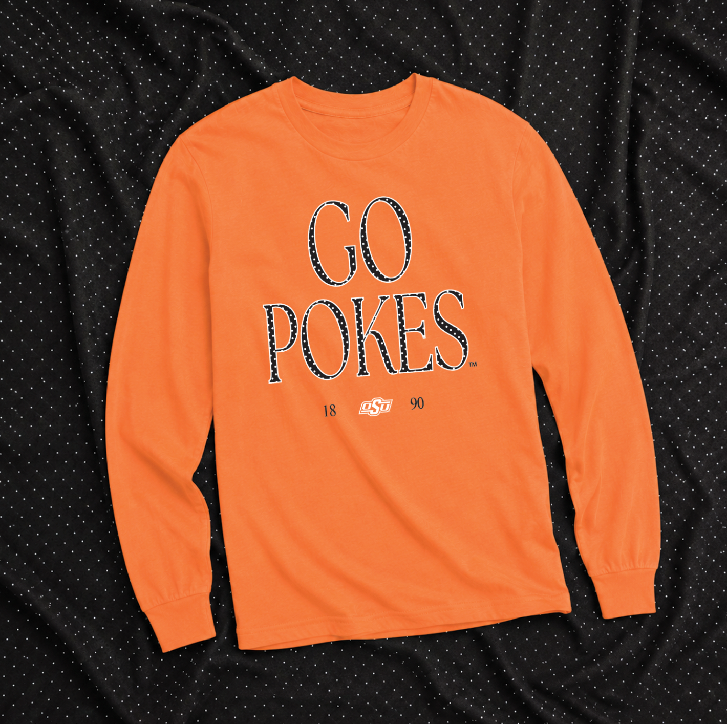 OK STATE 2026: Go Pokes Classic Polkadot (COMFORT COLORS LONGSLEEVE)