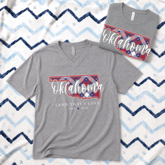 SWEET TEE TUESDAY: OKLAHOMA LAND THAT I LOVE (BASIC VNECK or CREW NECK)