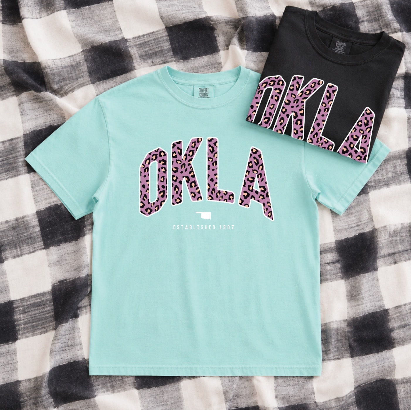 SWEET TEE TUESDAY: OKLA SUMMER 1907 LEOPARD (COMFORT COLORS - SHORTSLEEVE)