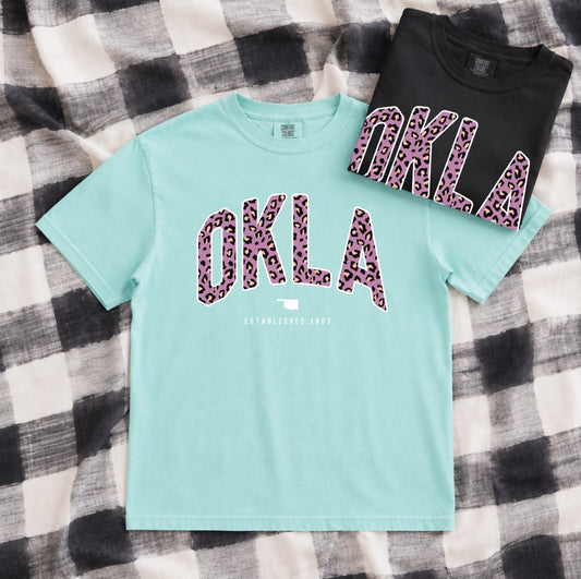 OKLAHOMA: OKLA SUMMER 1907 LEOPARD (COMFORT COLORS - SHORTSLEEVE)
