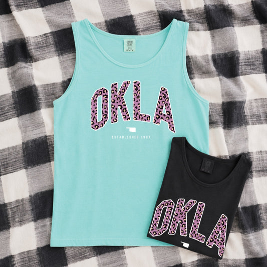 OKLAHOMA: OKLA SUMMER 1907 LEOPARD (COMFORT COLORS - TANK TOP)