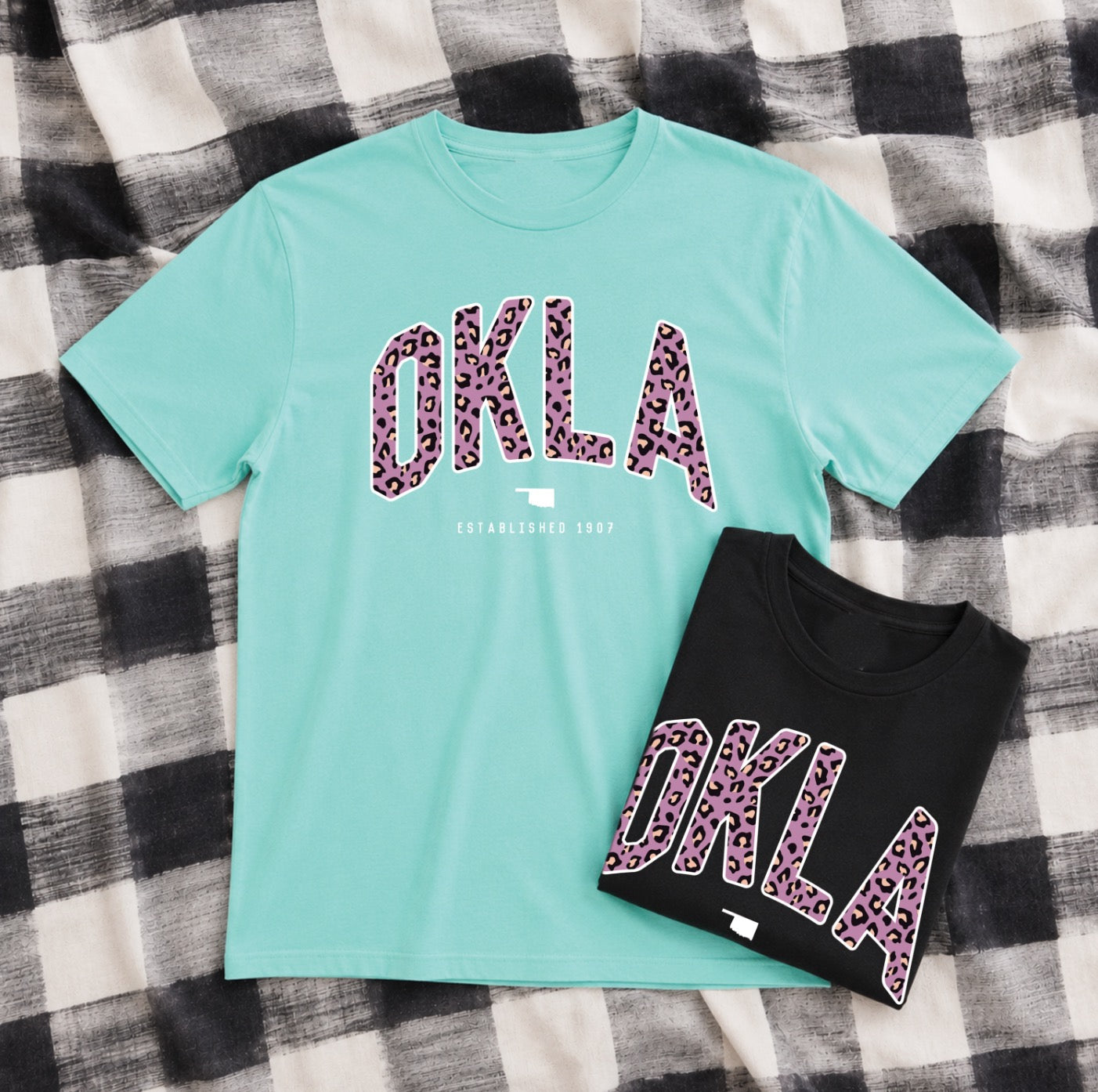 SWEET TEE TUESDAY: OKLA SUMMER 1907 LEOPARD (BASIC VNECK or CREW NECK)