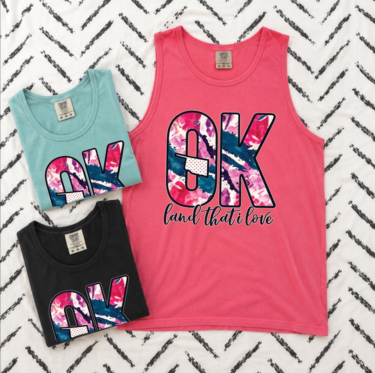 SWEET TEE TUESDAY: OK SUMMER ABSTRACT (COMFORT COLORS - TANK TOP)