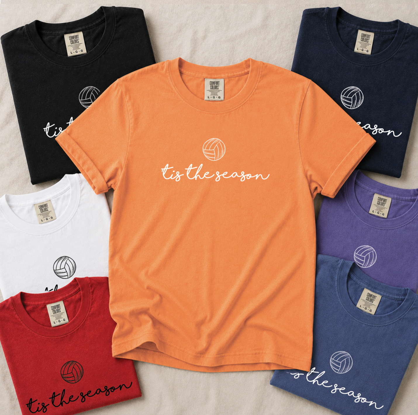 SWEET TEE TUESDAY: 'Tis the Season VOLLEYBALL (COMFORT COLORS SHORTSLEEVE or LONGSLEEVE)