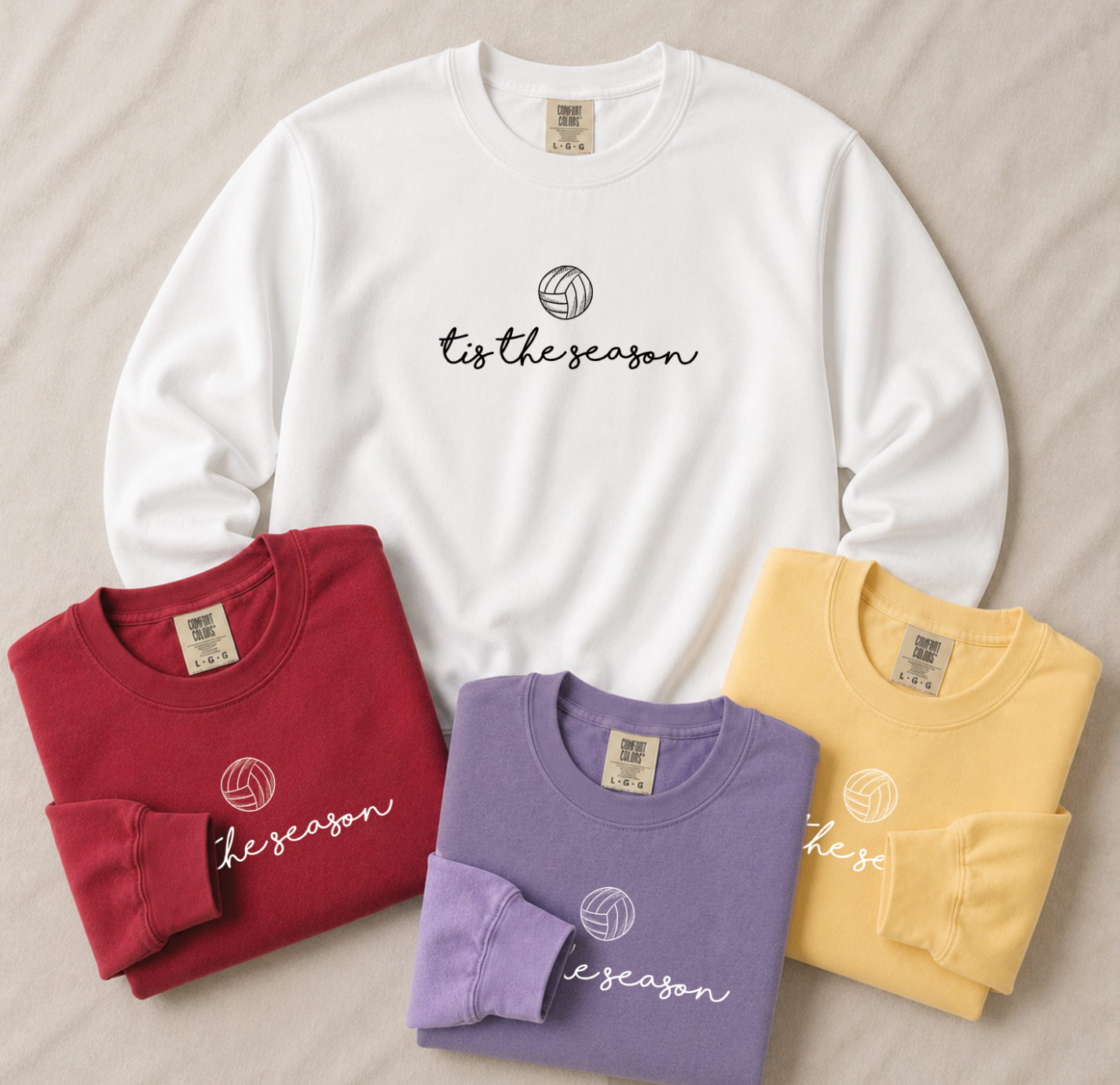SWEET TEE TUESDAY: 'Tis the Season VOLLEYBALL (COMFORT COLORS SWEATSHIRT)
