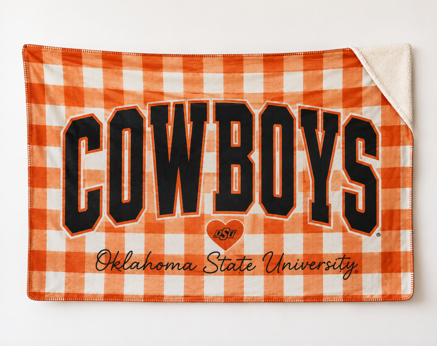 OK STATE 2026: Cowboys Gingham *BLANKET*