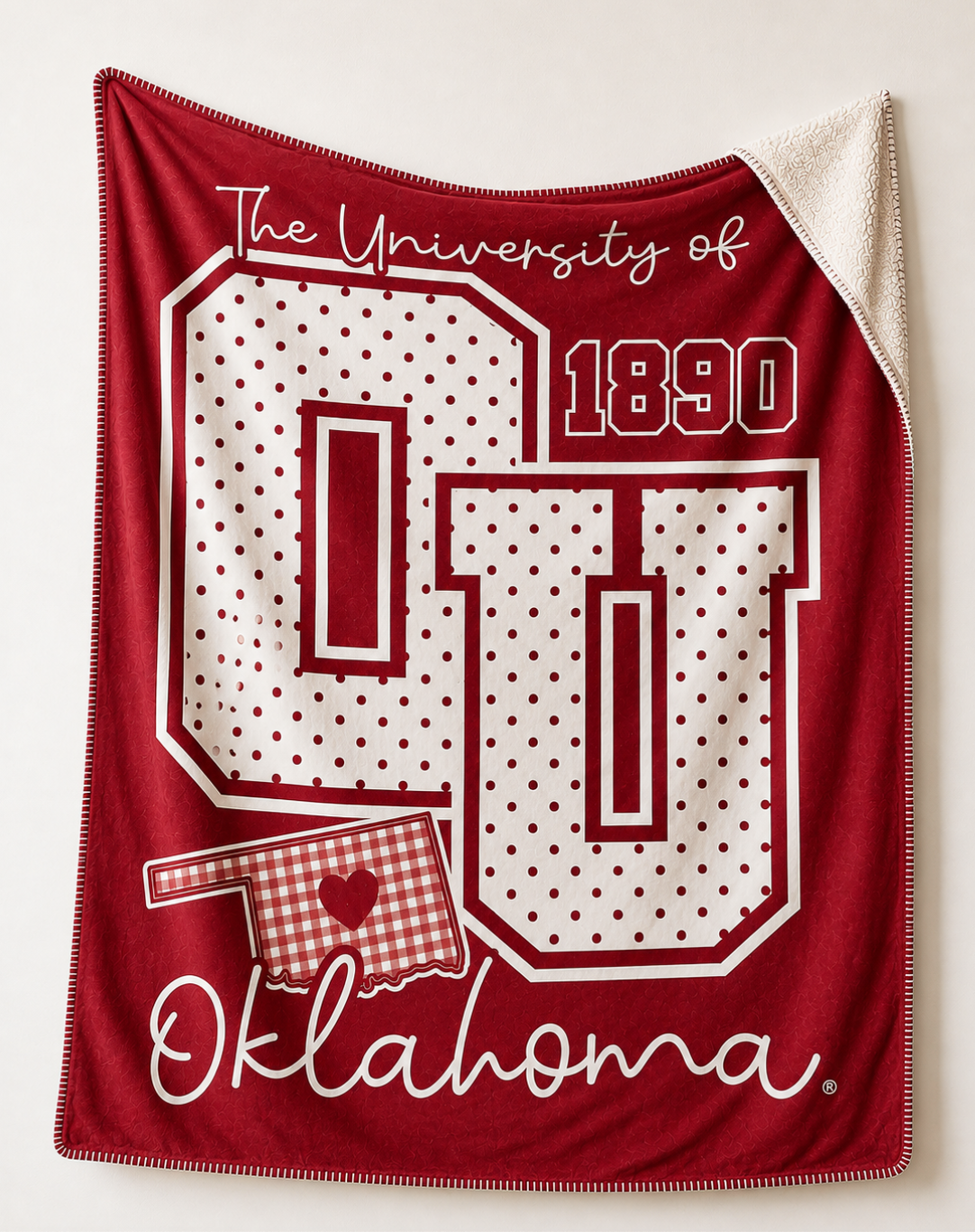 UNIV. of OU 2026: Big OU Polkadots *BLANKET*