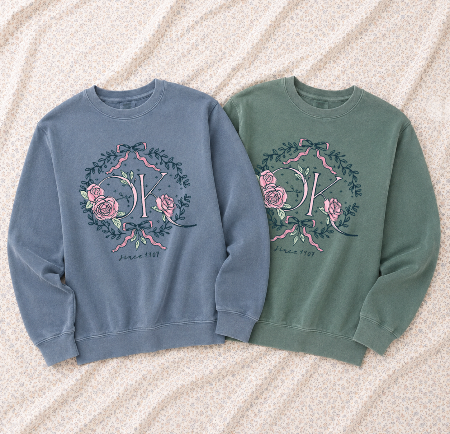 SWEET TEE TUESDAY: OK Coquette Floral Wreath (COMFORT COLORS SWEATSHIRT)