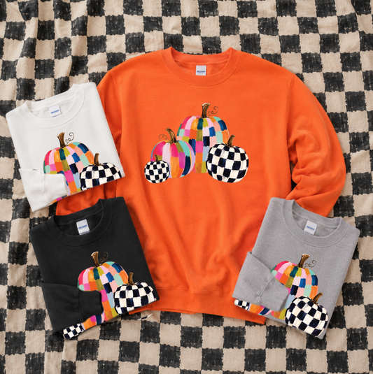 FALL/HALLOWEEN 2026: Fall Colorful Painted Pumpkins (SWEATSHIRT)