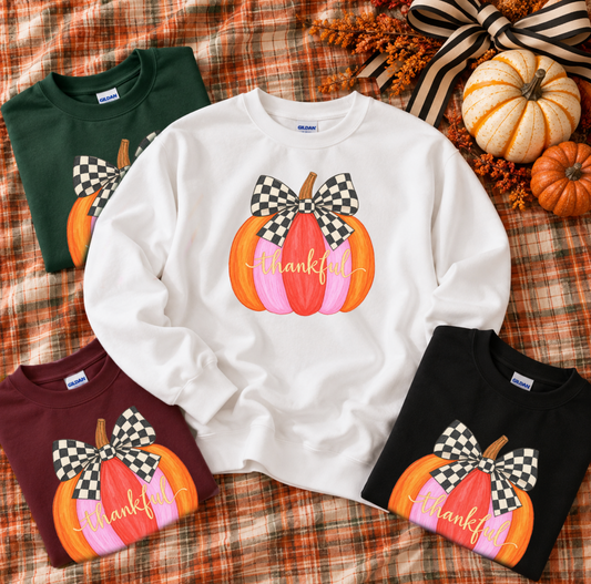 THANKSGIVING 2026: Thankful Whimsy Pumpkin (SWEATSHIRT)