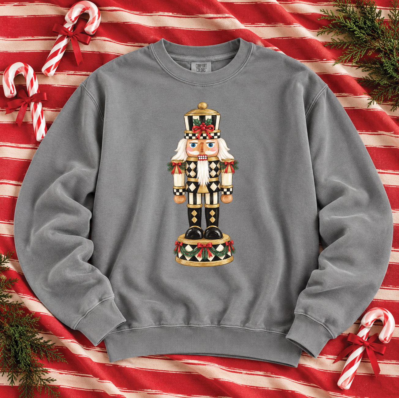 CHRISTMAS 2026: Nutcracker in Check (COMFORT COLORS SWEATSHIRT)