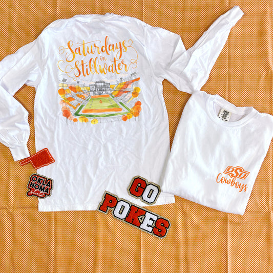 OK STATE 2025: Saturdays in Stillwater (COMFORT COLORS LONGSLEEVE)