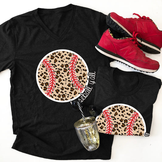 SPORTS LIFE 2022: Leopard Baseball Y'all (CREW NECK or VNECK)