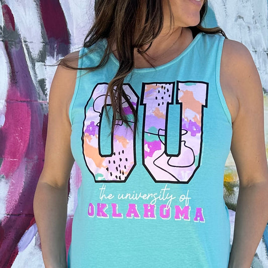 UNIV. OF OK (Spring 2023): OU Bright Mixed Media (TANK TOP)