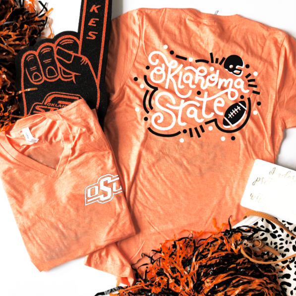 OK STATE 2021: Oklahoma State Football & Helmet - VNECK