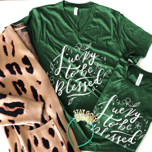 ST. PATTY: Lucky To Be Blessed (VNECK)
