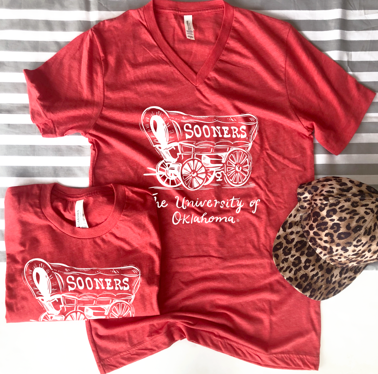 UNIV. OF OK 2022: Handdrawn Schooner & Script (VNECK or CREW NECK)