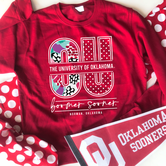 UNIV. OF OK 2022: OU Mixed Pattern (SWEATSHIRT)