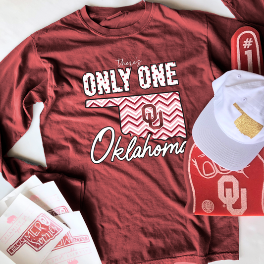 UNIV. OF OK 2022: There's Only One Oklahoma Chevron State (LONGSLEEVE)