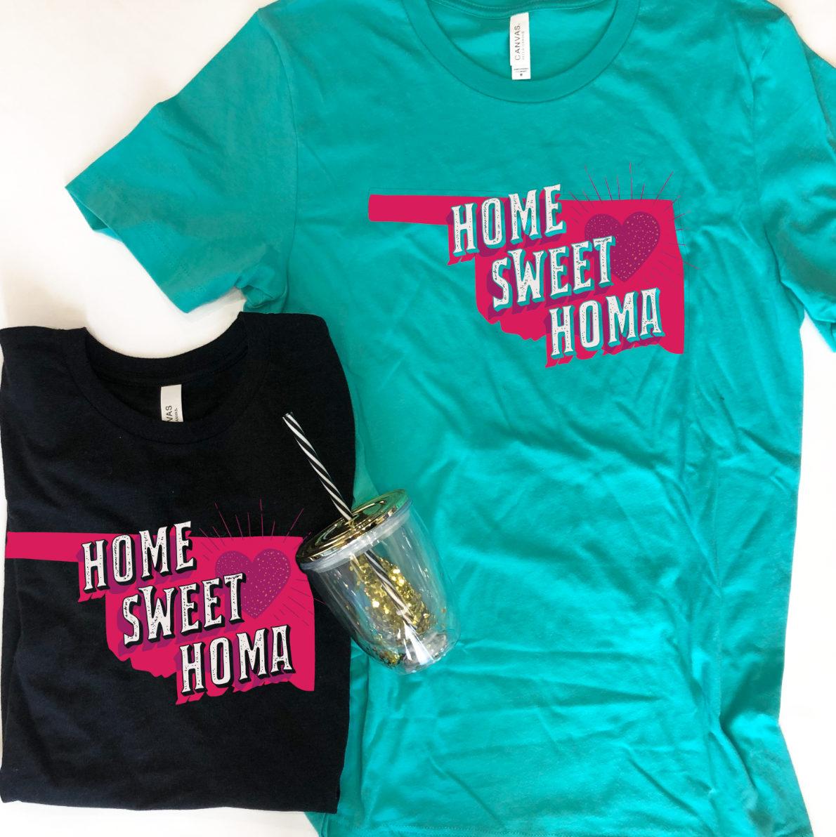 ST: Home Sweet OKLAHOMA (BELLA CANVAS CREW NECK)