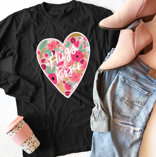 VALENTINE'S DAY: Floral Hugs & Kisses (LONGSLEEVE)