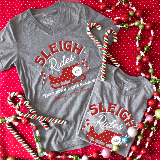 BLACK FRIDAY 2023: Sleigh Rides (BASIC VNECK or CREW NECK)