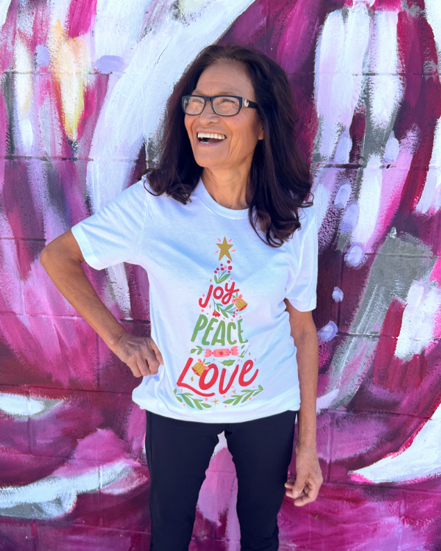 CHRISTMAS: Joy, Peace, Love Tree (VNECK or CREW NECK)