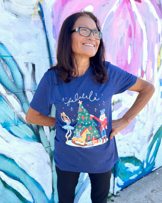 CHRISTMAS: Falalala, Ballerina & Nutcracker Tree (VNECK)