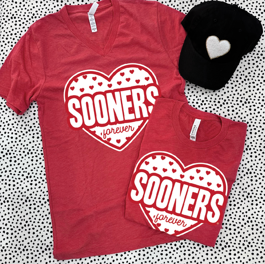 OU Sooners Forever! (BELLA CANVAS CREW NECK or VNECK)