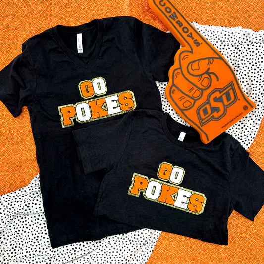 OK STATE UNIV. 2023: Go Pokes Chenille Patches (VNECK or CREW NECK)