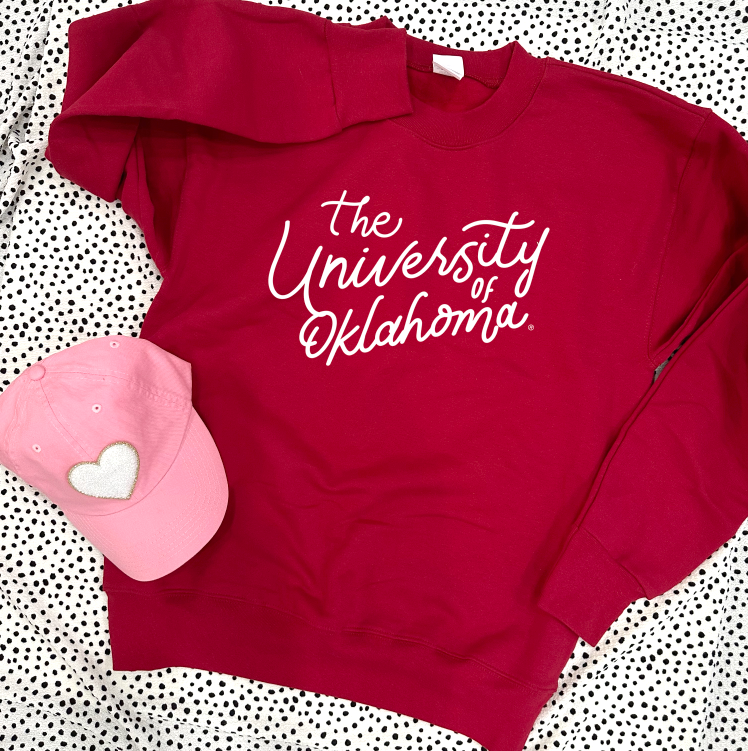UNIV. OF OK (Spring 2023): The University of Oklahoma Script (SWEATSHIRT)