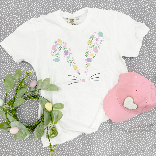 EASTER: Floral Bunny Ears (SHORTSLEEVE)