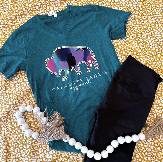 CJ LOGO: Moody Brushstrokes - VNECK