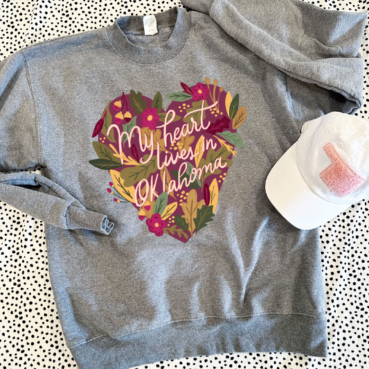 OKLAHOMA: My Heart Lives in Oklahoma - SWEATSHIRT
