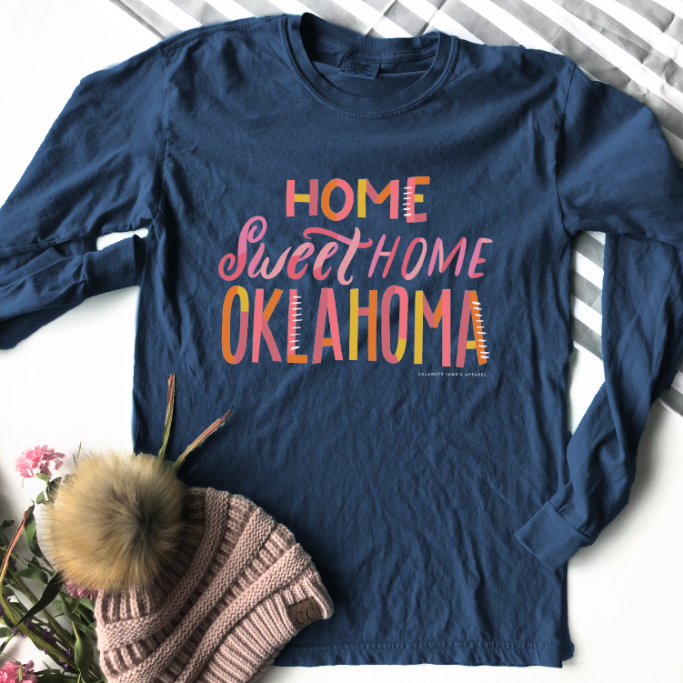 OKLAHOMA: Home Sweet Oklahoma Colorblock (LONGSLEEVE)