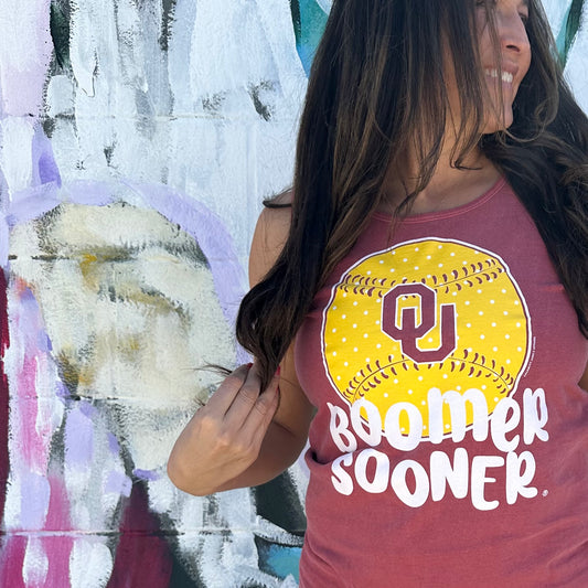 UNIV. OF OK (Spring 2023): Boomer Sooner Softball (TANK TOP)